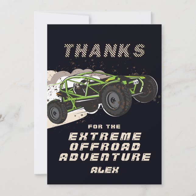 ATV UTV Offroad Abenteuer Extreme Sports Car Club Dankeskarte (Vorderseite)