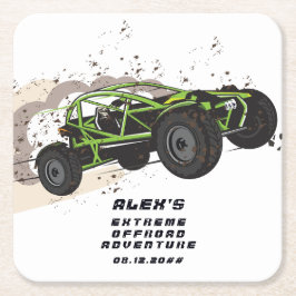 ATV UTV Offroad Abenteuer Extreme Sports Car Club Rechteckiger Pappuntersetzer