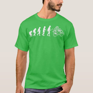 ATV Vier-Rad-Off Road Biker Menschliche Evolution T-Shirt