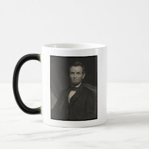 Ätzporträt von Abraham Lincoln Magic Mug Verwandlungstasse