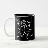 Au Au Au Comedy-Stick-Figur Lustiger Chronischer S