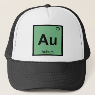 Au - Auburn Maine Chemie Periodensystem Symbol Truckerkappe