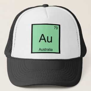 Au - Australien Chemie Element Symbol Aussie T-Shi Truckerkappe