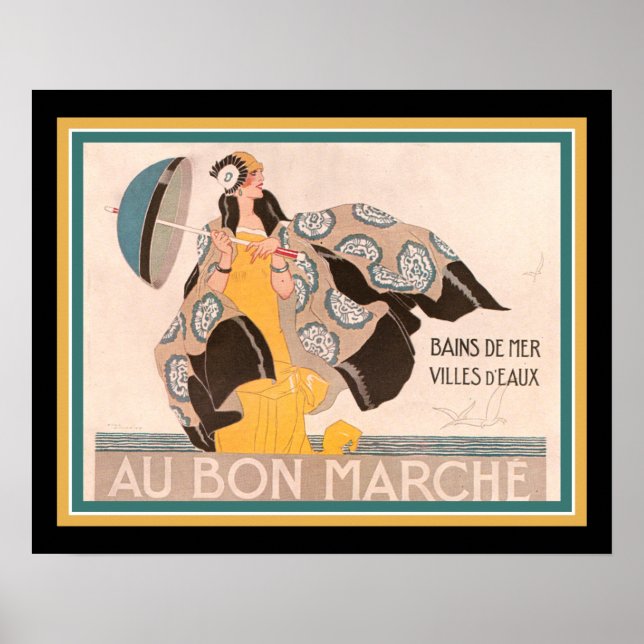 "Au Bon Marche" 1923 Art Deco Poster (Vorne)