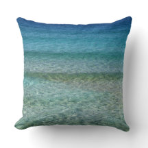 Au bord de la mer, oreiller à jet polyester 20 po