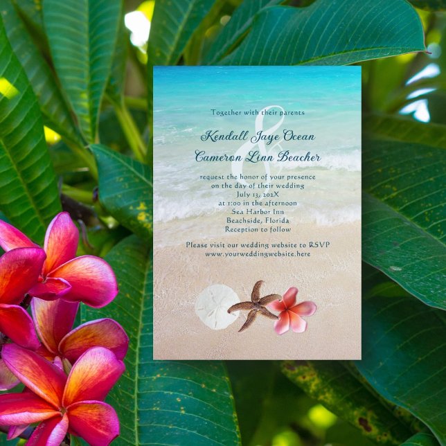 Au bord de la mer Tropical Destination Invitations (Créateur téléchargé)