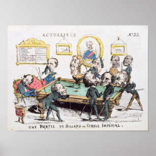 Au Cercle Imperial Une Partie de Billard Poster