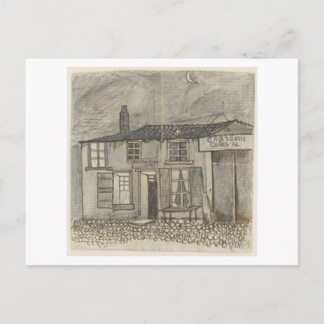 Au Charbonnage Café, Vincent van Gogh Postkarte (Vorderseite)