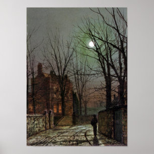 AU CLAIR DE LUNE-GRIMSHAW-DRUCKEN POSTER