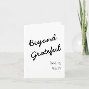 Au-delà du Merci gracieux Carte de voeux pliée