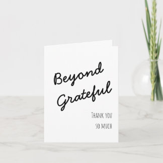 Au-delà du Merci gracieux Carte de voeux pliée
