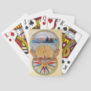 "Au-delà du pont" Cartes de jeu sous-marines