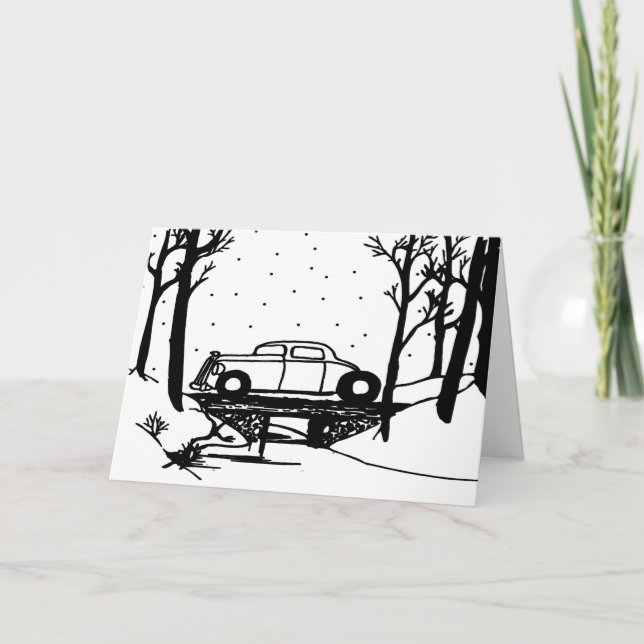 Au-dessus de la carte de Noël de rivière par (Devant)