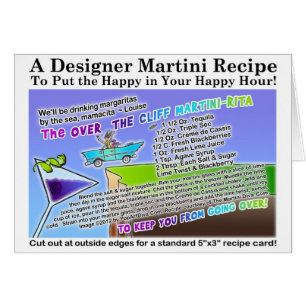 Au-dessus de la carte de voeux de recette de