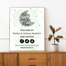 Au-Dessus De La Lune | Affiche de bienvenue Baby s