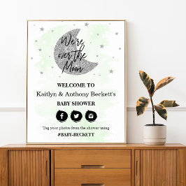 Au-Dessus De La Lune | Affiche de bienvenue Baby s