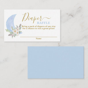 Au-dessus de la lune Carte de Raffle de couches