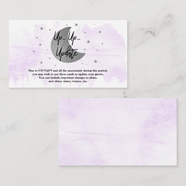 Au-Dessus De La Lune | Cartes de mise à jour des B (Devant / Derrière)