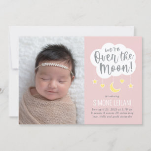 Au-Dessus De La Lune Faire-part de naissance Bébé