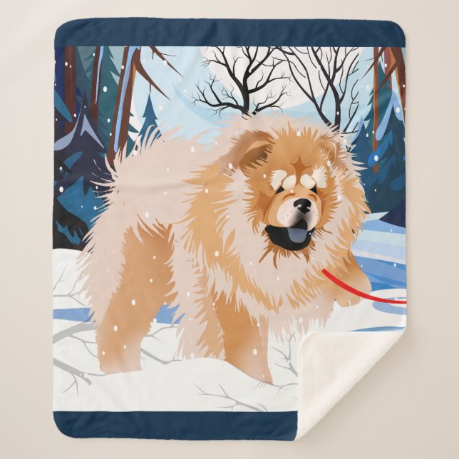 AU-DESSUS DE LA RIVIÈRE Red Chow Sherpa couverture (Devant)