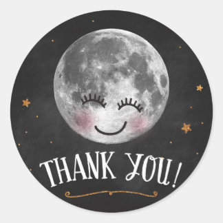 Au-dessus des autocollants de Merci de lune