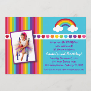 Au-dessus des invitations d'anniversaire de photo