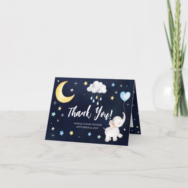 Au-dessus du Carte de remerciements de Baby shower (Devant)