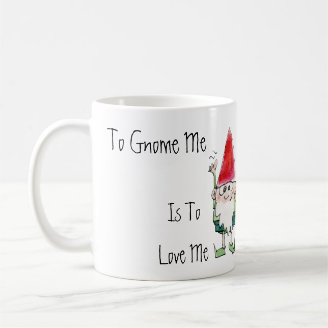 Au gnome je doit m'aimer tasse de bande dessinée (Gauche)
