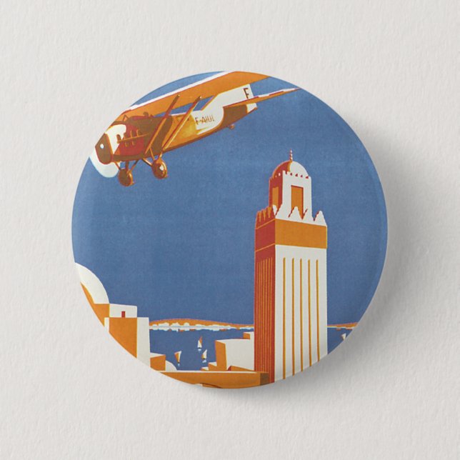 Au Maroc Par Avion Button (Vorderseite)