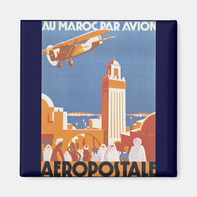 Au Maroc Par Avion Magnet (Vorne)