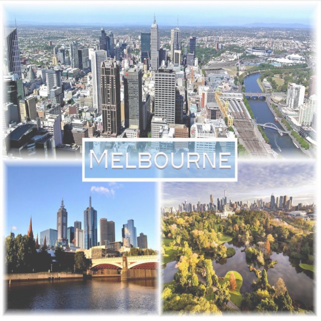 AU Melbourne - Stadtzentrum und Fluss Yarra - Skyl Aufkleber (Vorderseite)