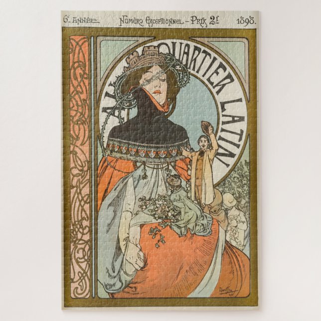 Au Quartier Latin von Alphonse Mucha (Vertikal)