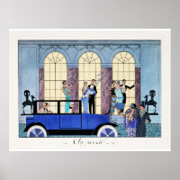 Au Revoir, illustration Art Déco de 1920