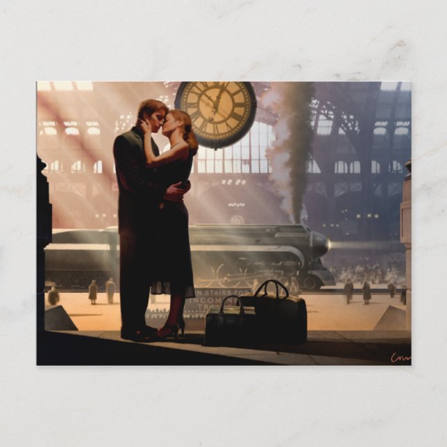 Au Revoir Postkarte (Vorderseite)