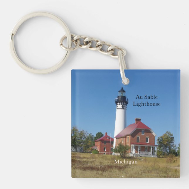 Au Sable Lighthouse Schlüsselkette Schlüsselanhänger (Vorderseite)