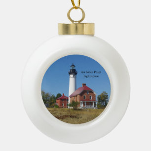 Au Sable Point Leuchtturmverzierung Keramik Kugel-Ornament