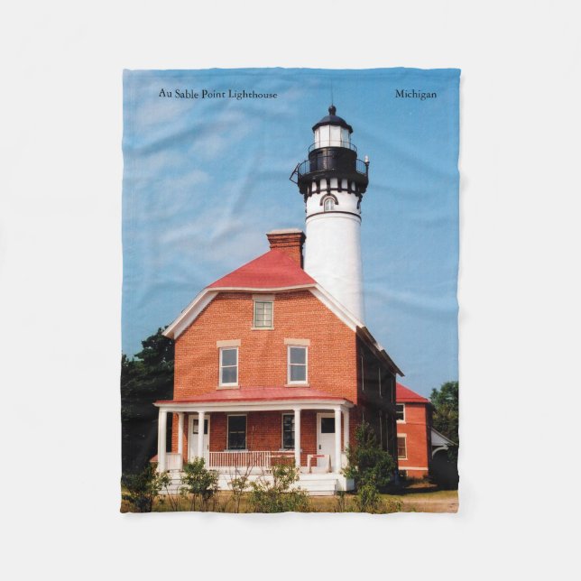 Au Sable Point Lighthouse Fleecedecke (Vorderseite)