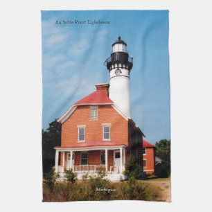 Au Sable Point Lighthouse Geschirrtuch