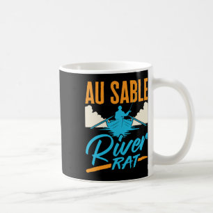 Au Sable River Rat Flößen Kanufahren Angeln Bootfa Kaffeetasse