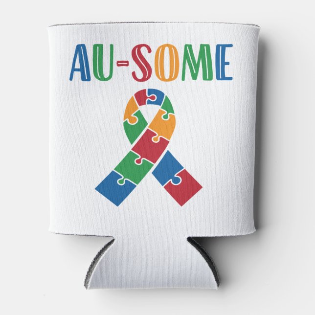Au-some Autismus Awareness Dosenkühler (Vorderseite)