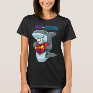 Au Some Shark Awesome Autistisches Puzzle Autism B T-Shirt