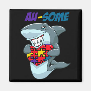 Au Some Shark Tolles Autistisches Puzzle Autism Be Magnet