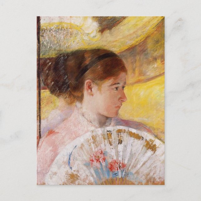 Au théâtre par Mary Cassatt Carte postale (Devant)