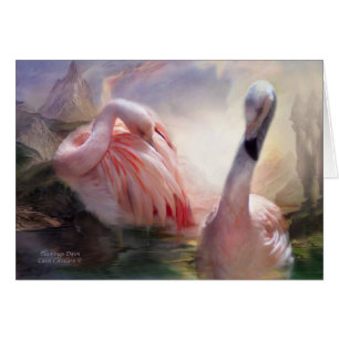 Aube ArtCard de Flamant rose