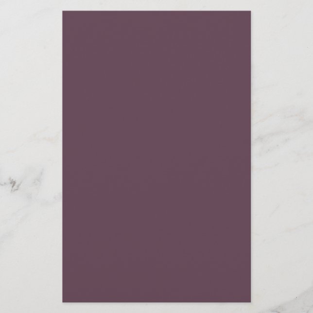 Aubergine einfarbig briefpapier (Vorderseite)