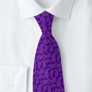 Aubergine Paisley Krawatte