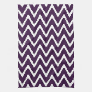 Aubergine Southern Cottage Chevron Küchentuch