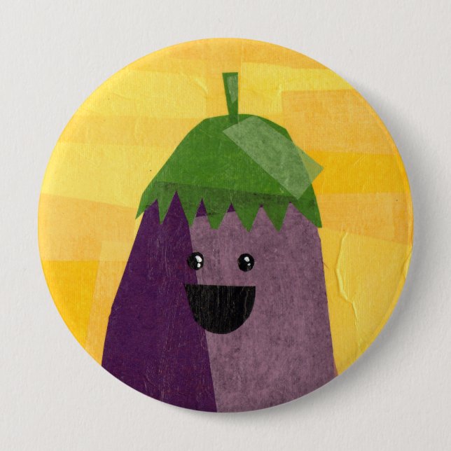 Aubergine! Vegeta-Knopf Button (Vorderseite)
