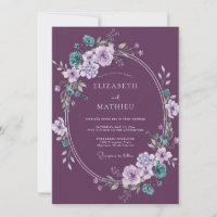 Aubergine verlockende Winterhochzeit