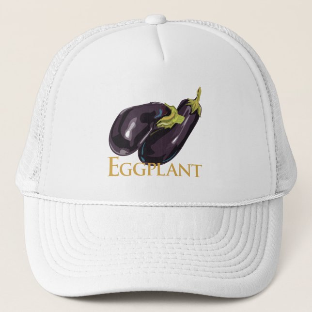 Auberginen-Aubergine Truckerkappe (Vorderseite)